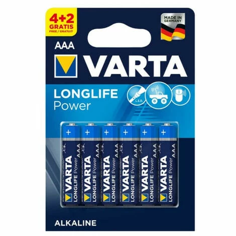 6 LR03 AAA VARTA Alkaline-Batterien 6 LR03 AAA VARTA Alkaline-Batterien -VARTA Shop 22660087 1
