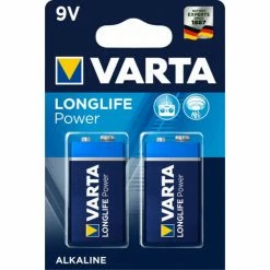 Varta High Energy - Batterie 2x 9V Alkalisch 550 MAh (4922121412) (04922 121 412)
