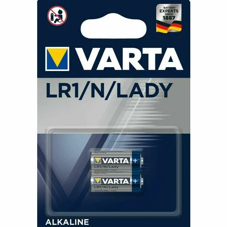 1 x 2er Blister Varta Lady 4001 LR1 E90 N MN9100 1,5V Knopfzelle Batterie 850mAh 1 X 2er Blister Varta Lady 4001 LR1 E90 N MN9100 1,5V Knopfzelle Batterie 850mAh -VARTA Shop 33761956 1