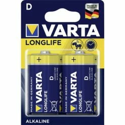 Varta Longlife D 1,5 V Mono Alkaline Batterie LR20 2er Blister 4120