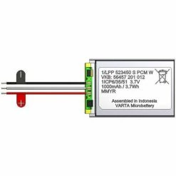 Varta 1/LPP 523450 S PCM W Spezial-Akku Prismatisch Kabel LiPo 3.7 V 1000 MAh