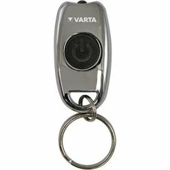 VARTA METALL-SCHLÜSSELANHÄNGER LICHT-LED MIT 2 X CR2016-KNOPFZELLEN, ZINK-LEGIERUNG, SILBER