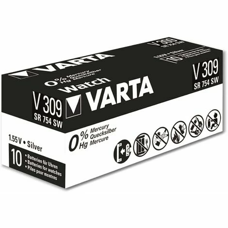 VARTA Knopfzelle Silver Oxide, 309 SR48, 1.55V, 10 Stück 3 VARTA Knopfzelle Silver Oxide, 309 SR48, 1.55V, 10 Stück