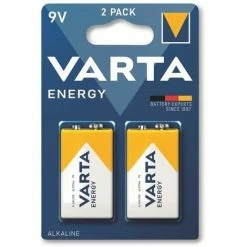 VARTA Batterie Alkaline, E-Block, 6LR61, 9V, Energy, 2 Stück