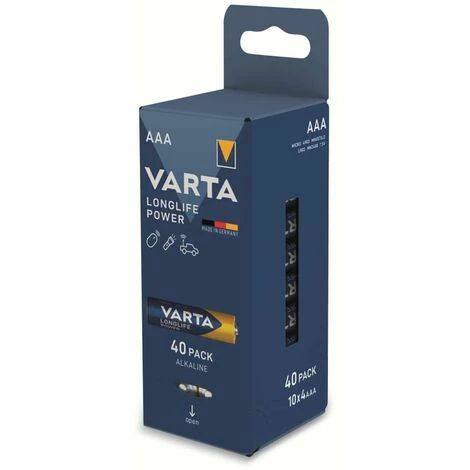 VARTA Batterie Alkaline, Micro, AAA, LR03, 1.5V, Longlife Power, 40 Stück VARTA Batterie Alkaline, Micro, AAA, LR03, 1.5V, Longlife Power, 40 Stück -VARTA Shop 57209708 1