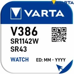 Mikro-Knopfzellenbatterie Varta Silver Sr43 - V386 1,55v (Blister 1 Stück) ø11,6x4,2mm