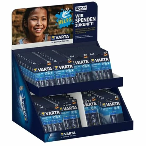 S.of. Kartonständer mit Blister various aaa-aa-c-d-9v varta 43x36x29cm S.of. Kartonständer Mit Blister Various Aaa-aa-c-d-9v Varta 43x36x29cm -VARTA Shop 59630508 1