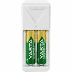 Varta Akku NiMH, Universal Ladegerät, Mini Charger - Inkl. Akkus, 2x Mignon, AA, 2100mAh, Retail (57656101451)