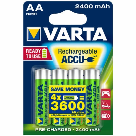 Varta NiMH Akku, AA/Mignon/HR06, 1,2 V, 2.400 mAh (PACK à 4 STÜCK) Varta NiMH Akku, AA/Mignon/HR06, 1,2 V, 2.400 MAh (PACK à 4 STÜCK) -VARTA Shop 9472256 1