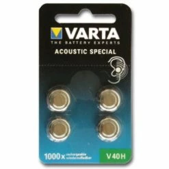 Varta V40H NiMH Battery 55604, Coin Cell MH 13654 / 4 Stück