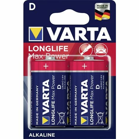 Varta LONGLIFE Max Power D Bli 2 Mono (D)-Batterie Alkali-Mangan 16500 mAh 1.5 V 2 St. Varta LONGLIFE Max Power D Bli 2 Mono (D)-Batterie Alkali-Mangan 16500 MAh 1.5 V 2 St. -VARTA Shop 9615974 1