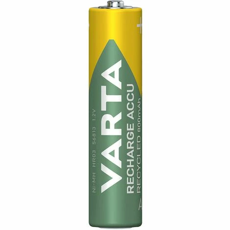 Varta RECH.AC.RECYC.AAA800mAh BLI4 Micro (AAA)-Akku NiMH 800 mAh 1.2 V 4 St. Varta RECH.AC.RECYC.AAA800mAh BLI4 Micro (AAA)-Akku NiMH 800 MAh 1.2 V 4 St. -VARTA Shop 9616814 1
