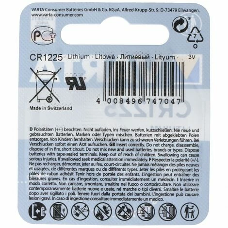 Varta CR1225 Professional Electronics Batterie 06225101401 IEC CR 1225 6 Varta CR1225 Professional Electronics Batterie 06225101401 IEC CR 1225 – Bild 4